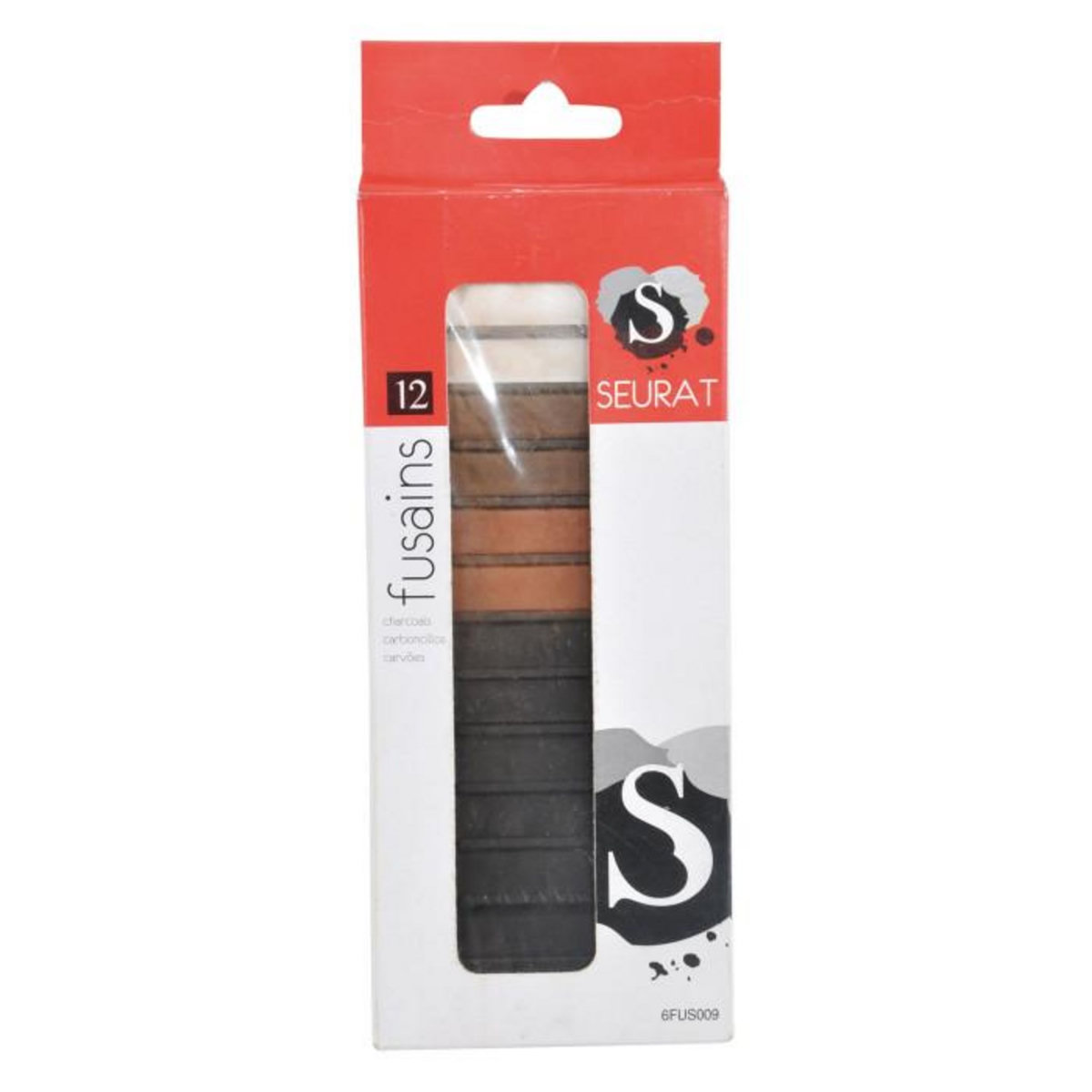 Paris Prix Boîte de 12 Fusains  Dessin  23cm Blanc