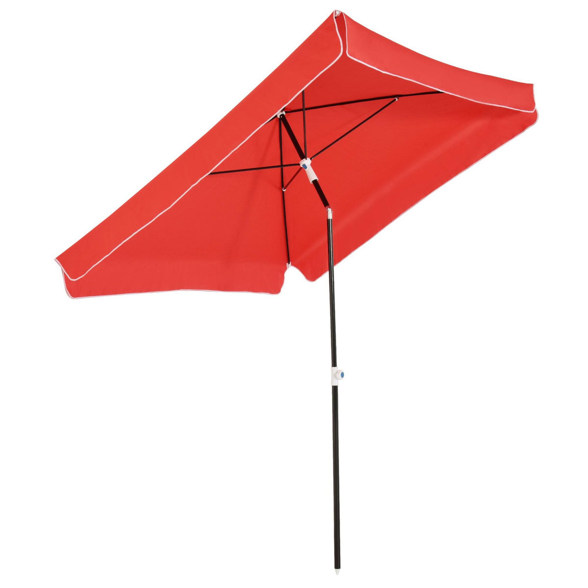 OUTSUNNY Parasol inclinable rectangulaire métal polyester haute densité 2L x 2l x 2,6H m rouge