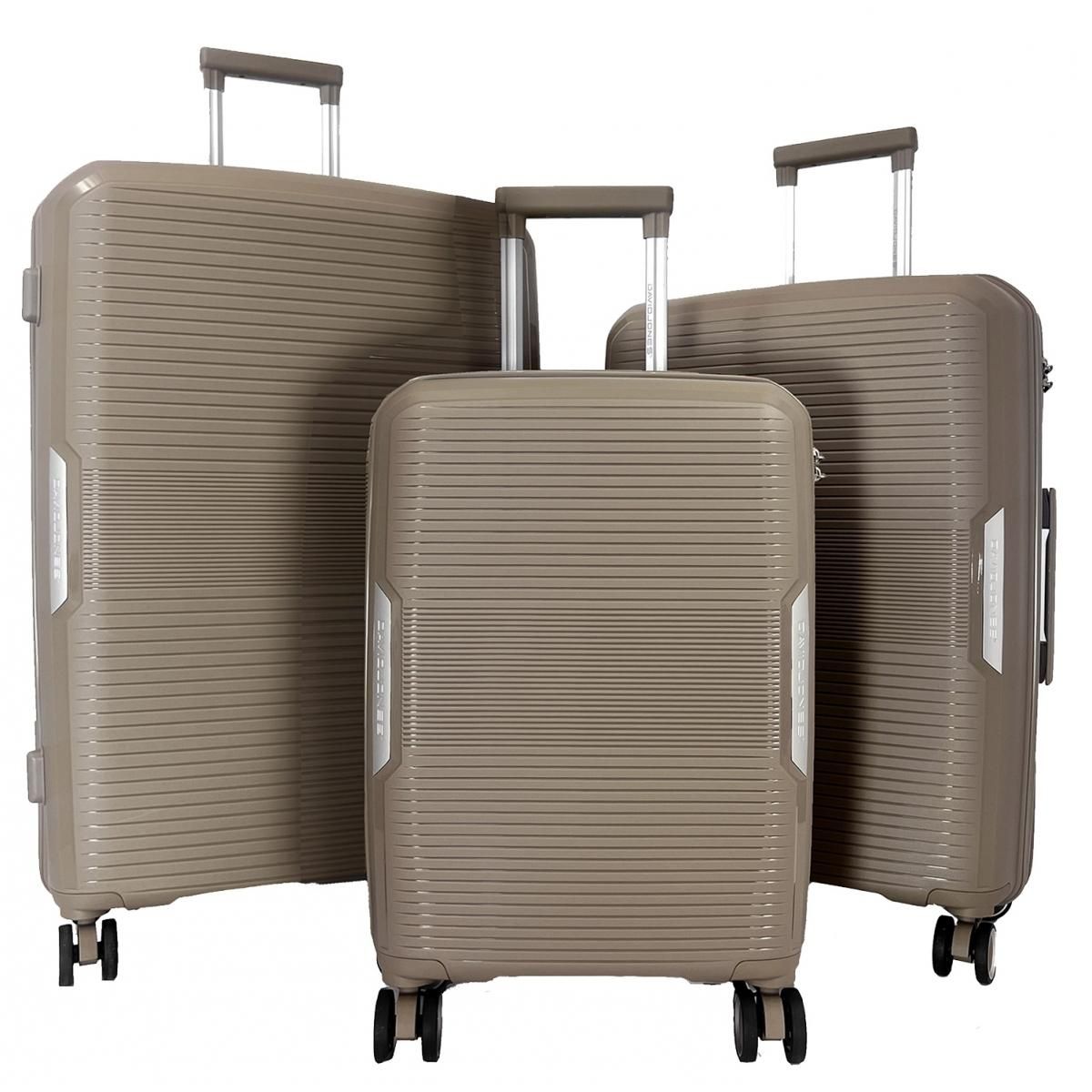 David Jones Lot 3 valises rigides dont 1 cabine TSA
