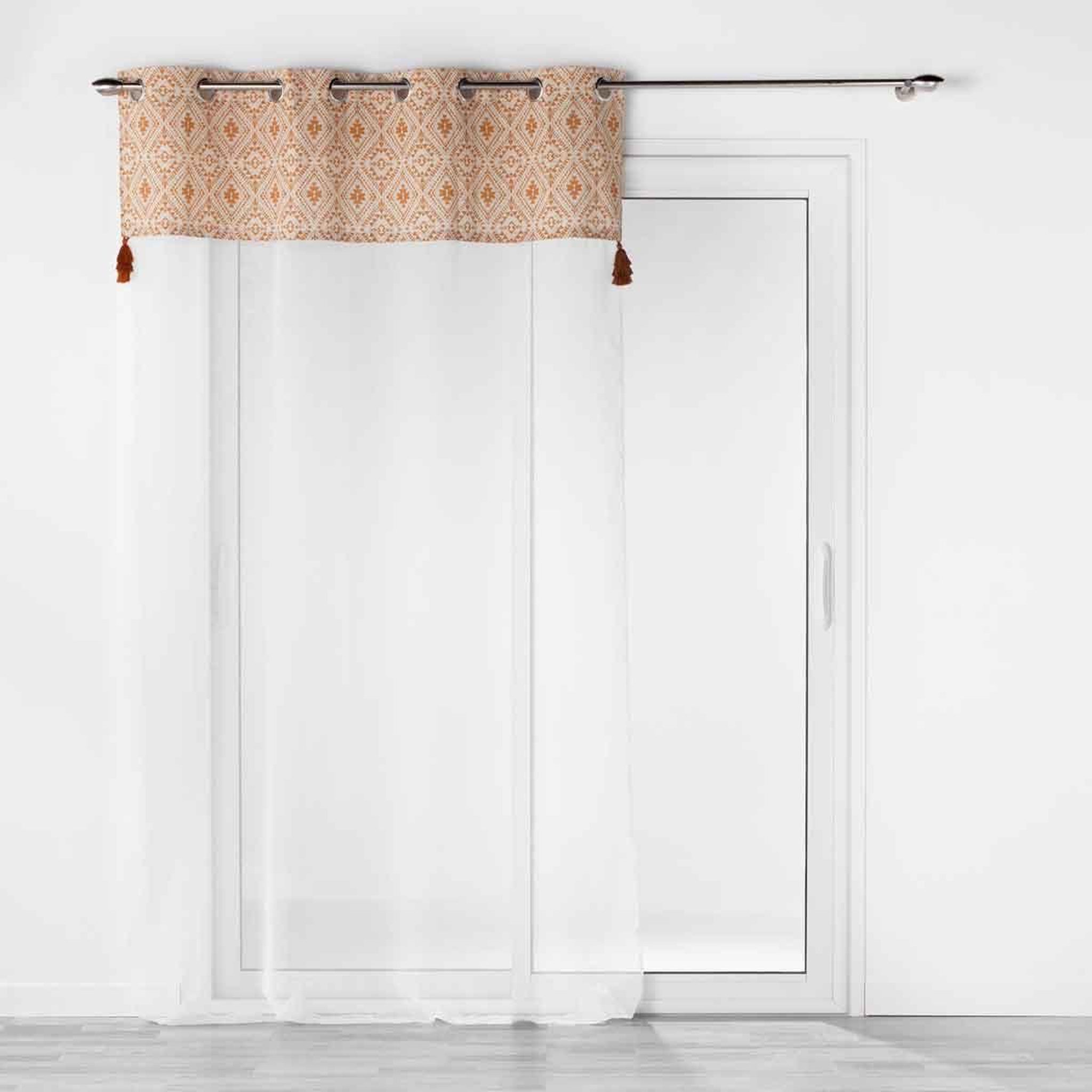 Douceur d'Intérieur Rideau voilage à œillets  samira  140x240cm terracotta