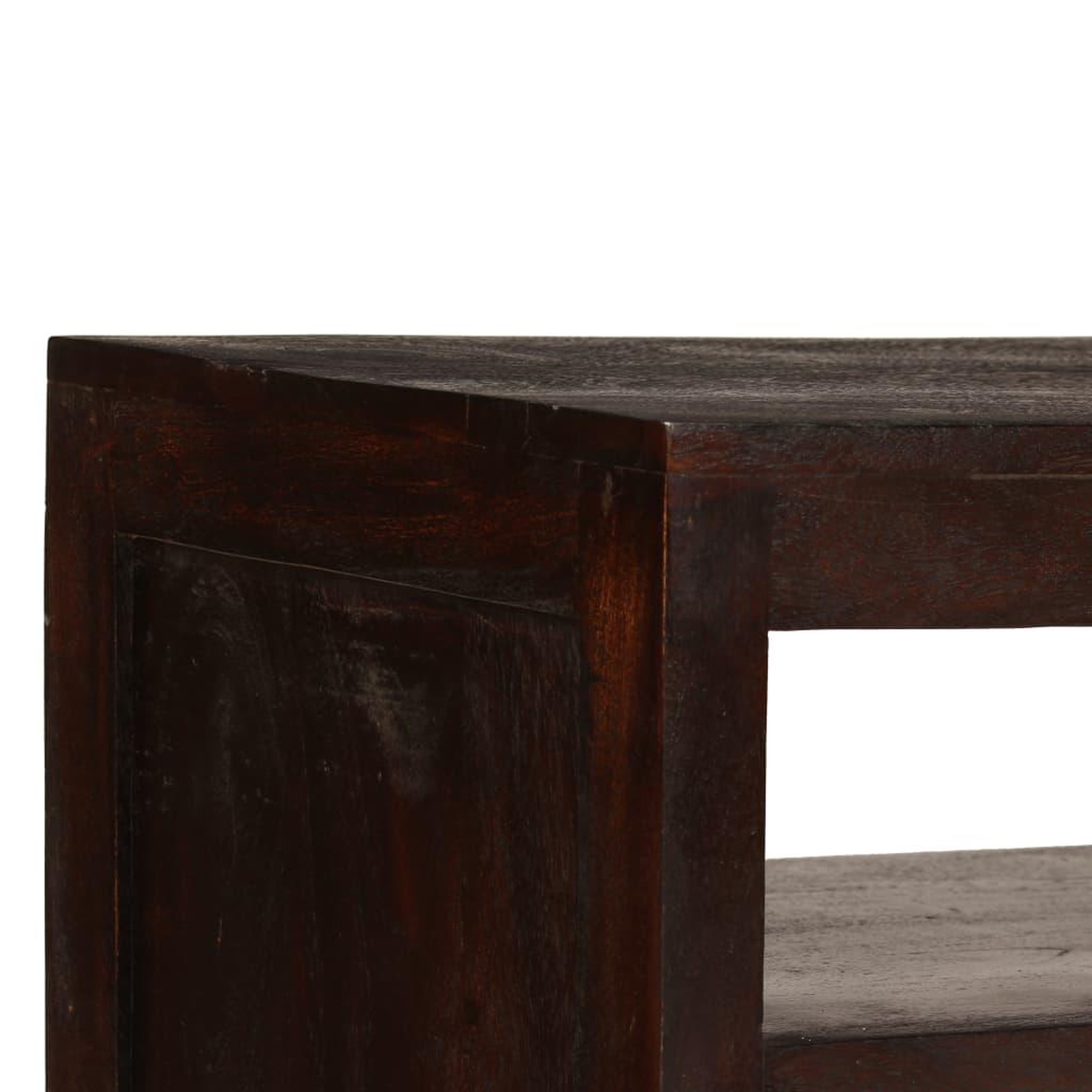 Voir la diapositive 3 : VIDAXL Meuble TV Bois d'acacia solide 90 x 30 x 55 cm Marron fonce