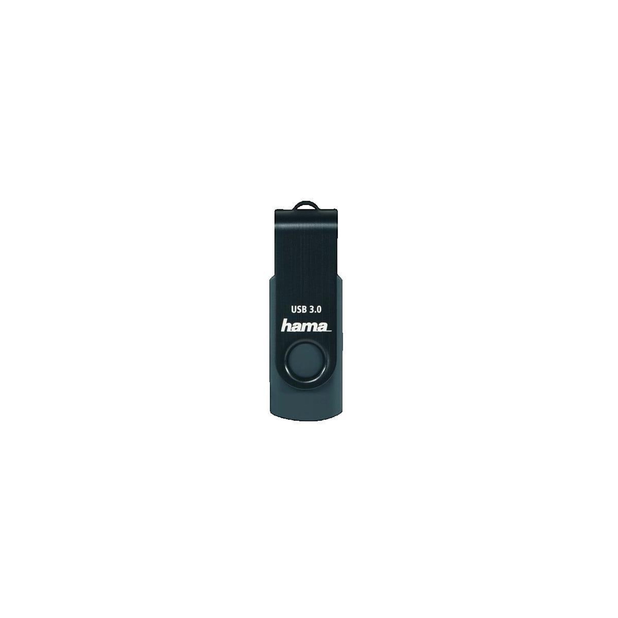 Voir la diapositive 2 : Hama Clé USB Hama Rotate 256 Go USB 3.0 bleu pétrole