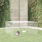 VIDAXL Cage a lapin 110x110x55 cm Fer galvanise