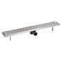 Voir la diapositive 4 : VIDAXL Drain de douche lineaire 830 x 140 mm Acier inoxydable