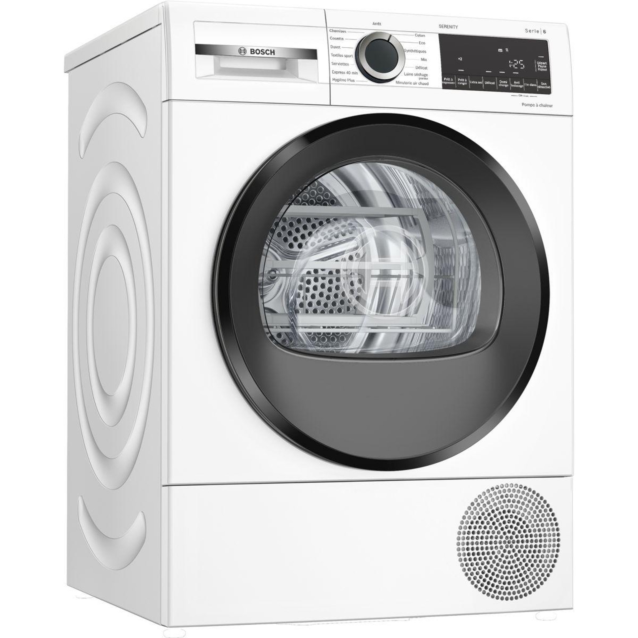 Voir la diapositive 3 : BOSCH Sèche linge pompe à chaleur WQG1450BFR 9kg - Idéal famille & Ultra-silencieux & Sérénité