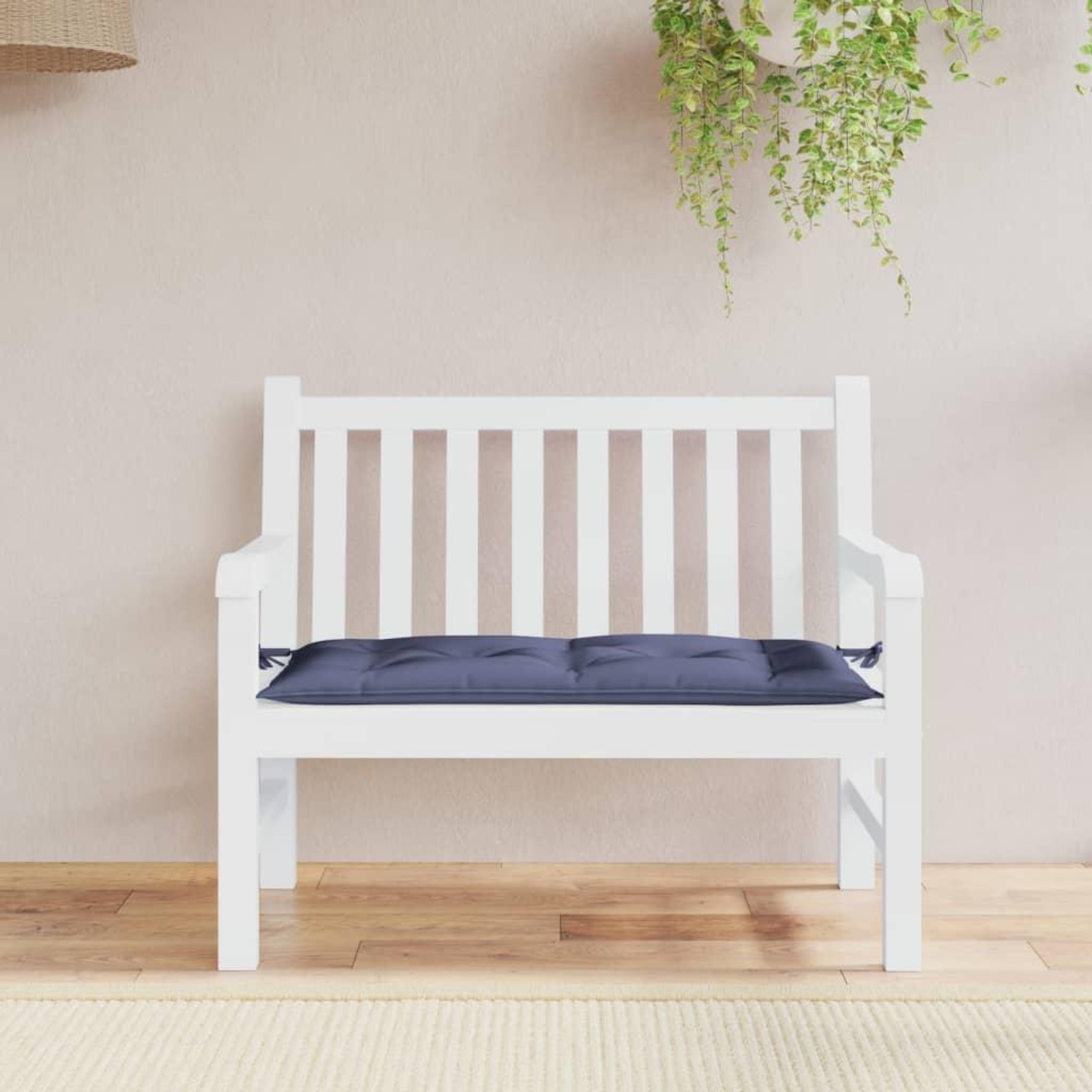 VIDAXL Coussin de banc de jardin bleu marine 110x50x7 cm tissu oxford