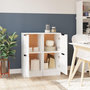 Voir la diapositive 3 : VIDAXL Buffets 2 pcs blanc 30x30x70 cm bois d'ingenierie
