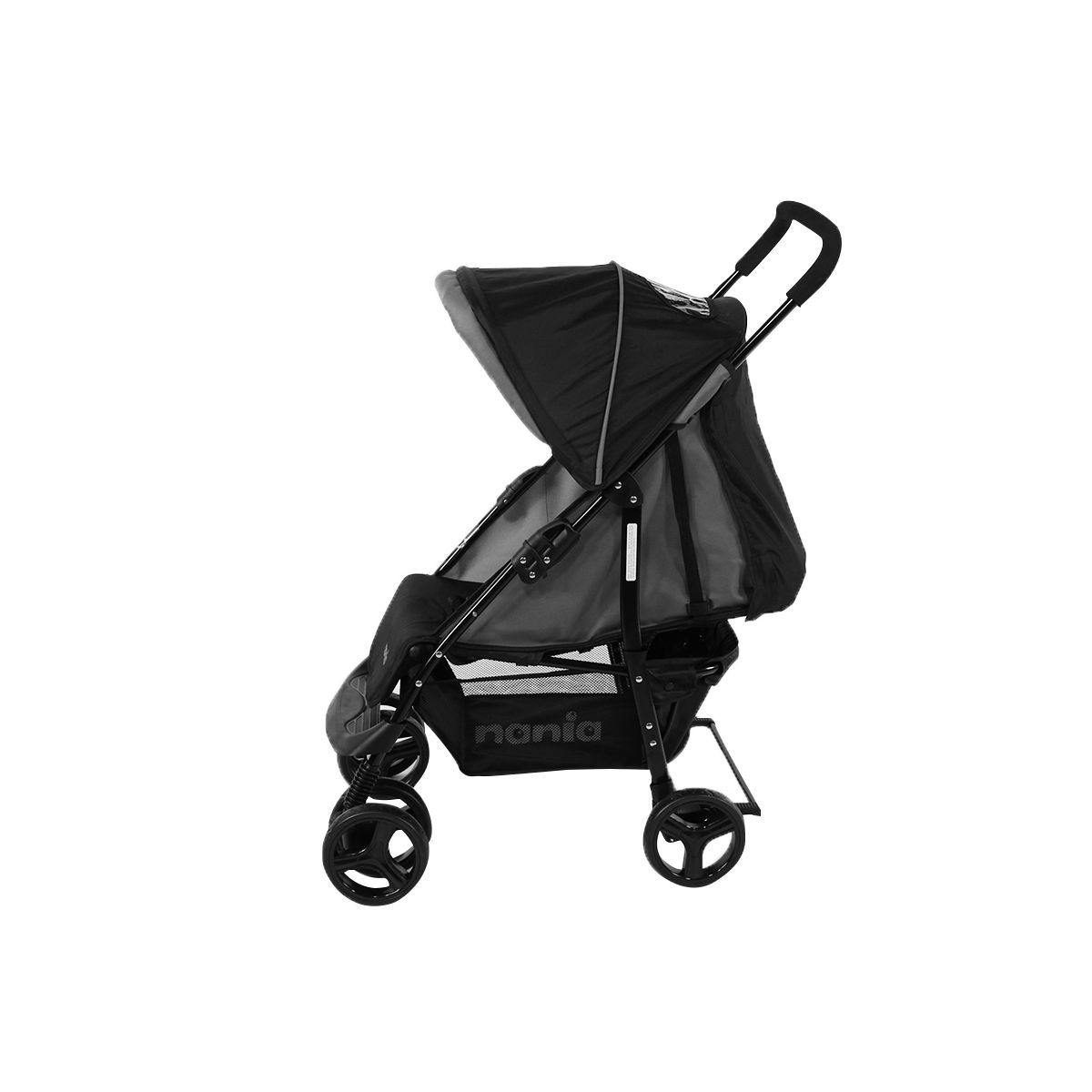 NANIA Poussette duo 2 en 1 TEXAS gris + Siège auto BEONE groupe 0+