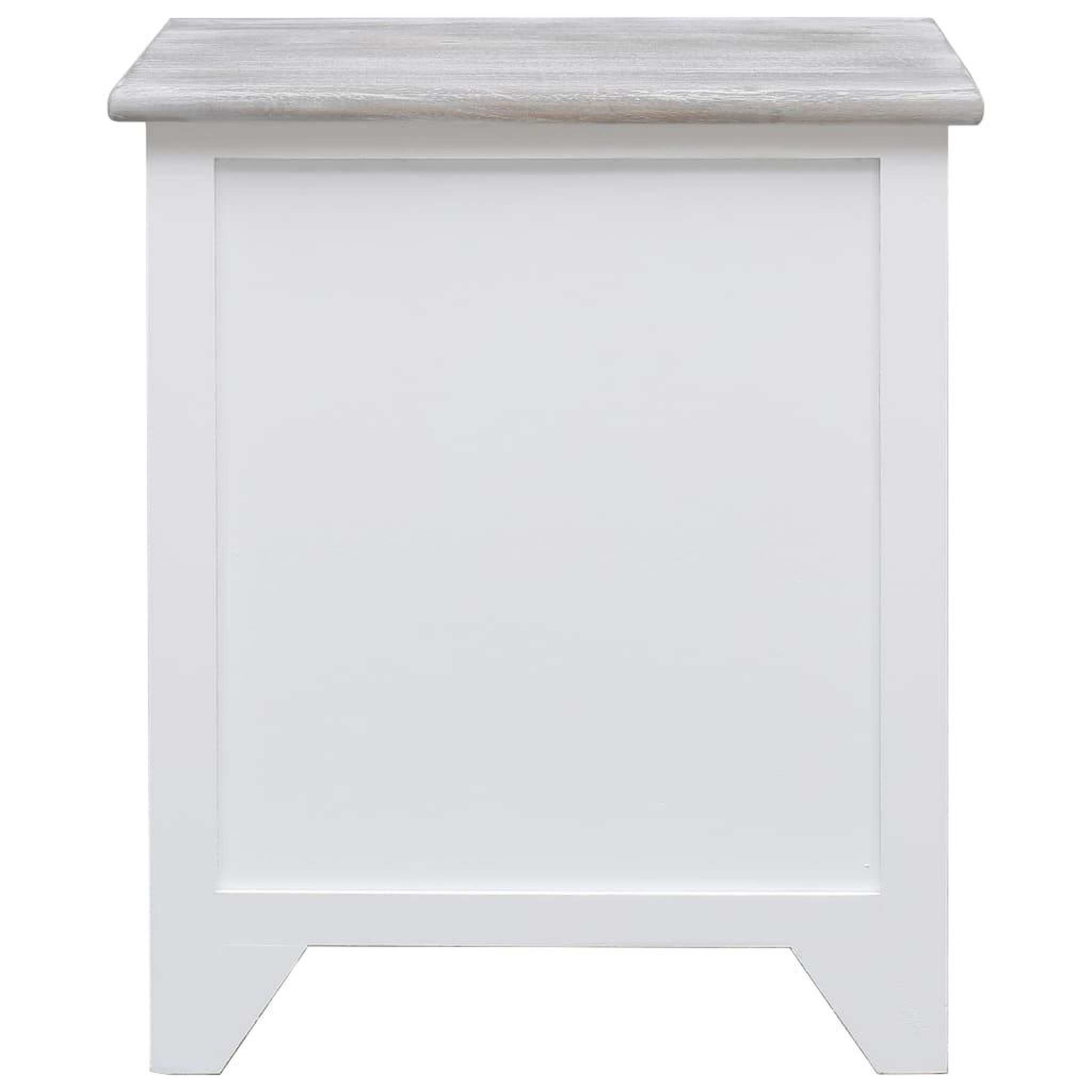 Voir la diapositive 4 : VIDAXL Table de chevet Blanc 38x28x45 cm Bois de Paulownia