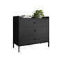 Voir la diapositive 2 : BEST MOBILIER Filipo - commode - noir - 80 cm