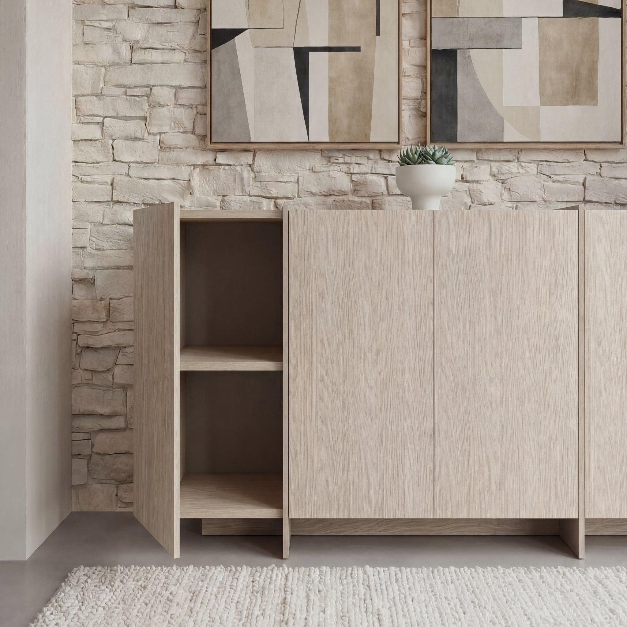 Voir la diapositive 6 : CASANOVA PARIS HANNA - Buffet 177cm en mélamine Beige