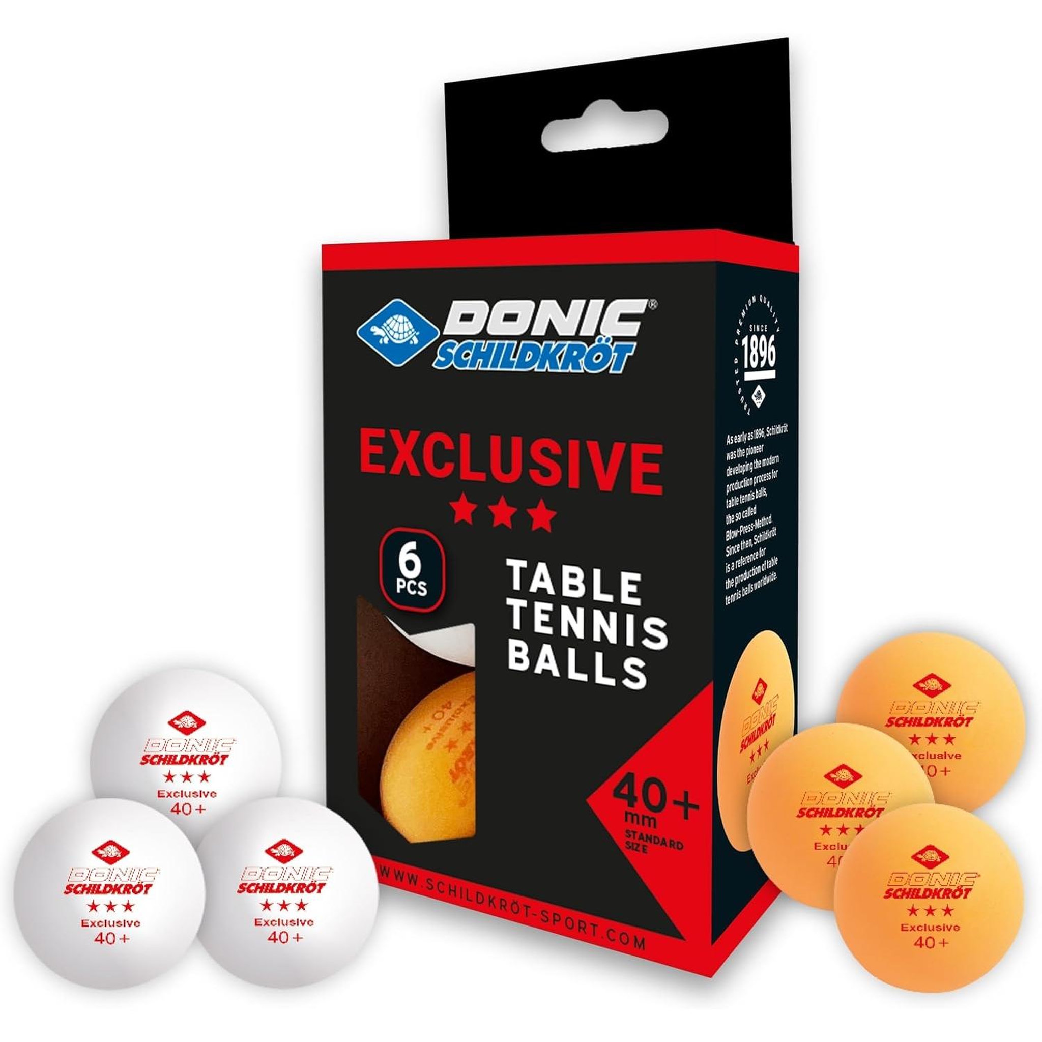 SCHILDKRÖT FUN SPORT Lot de 6 balles de tennis de table