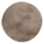 Voir la diapositive 1 : Paris Prix Tapis Uni Rond Doux à Poils Longs  Rabbit  Taupe