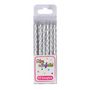 Voir la diapositive 2 : Paris Prix Lot de 12 Bougies d'Anniversaire  Métalliques  6cm Argent