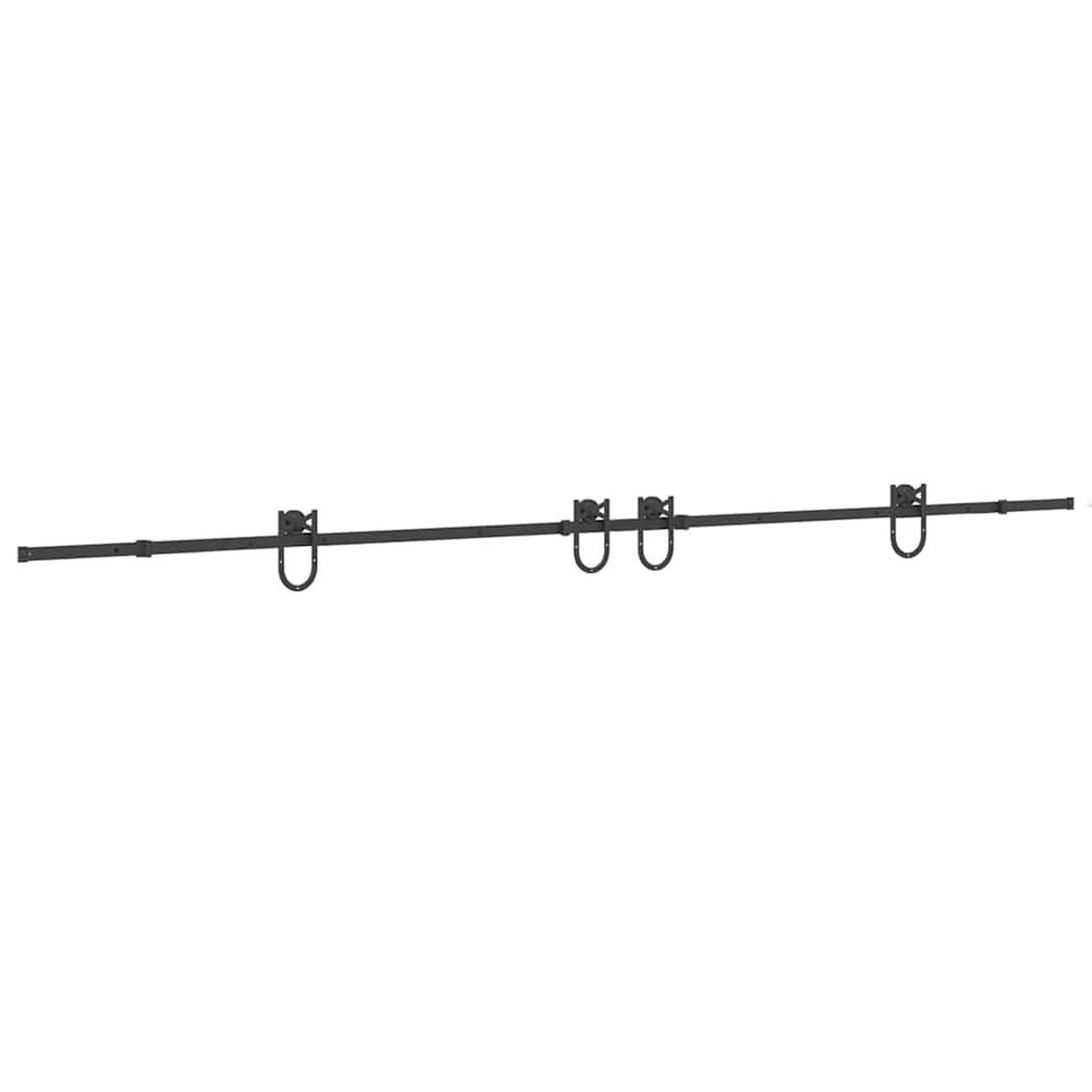 Voir la diapositive 2 : VIDAXL Kit de quincaillerie de porte coulissante 400 cm acier noir