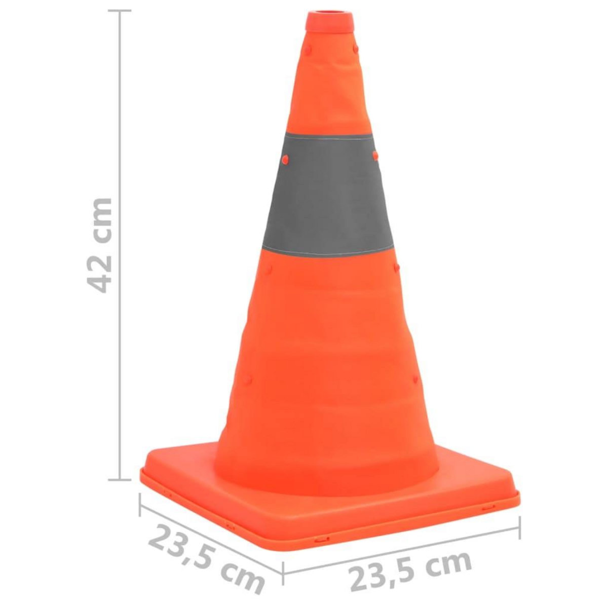VIDAXL Cones de signalisation escamotables 10 pcs 42 cm