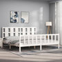 Voir la diapositive 3 : VIDAXL Cadre de lit sans matelas blanc bois de pin massif