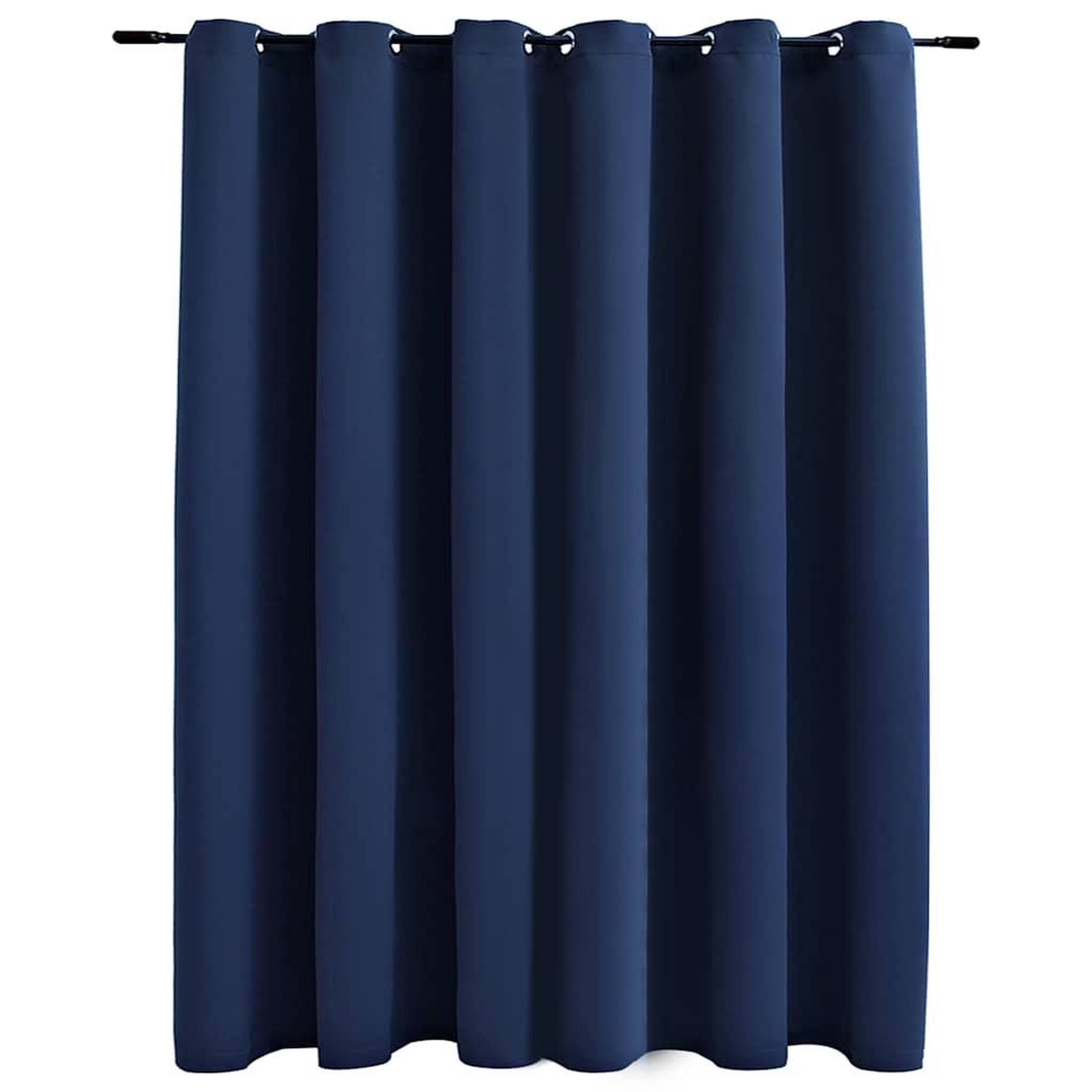 Voir la diapositive 2 : VIDAXL Rideau occultant avec anneaux en metal Bleu 290x245 cm