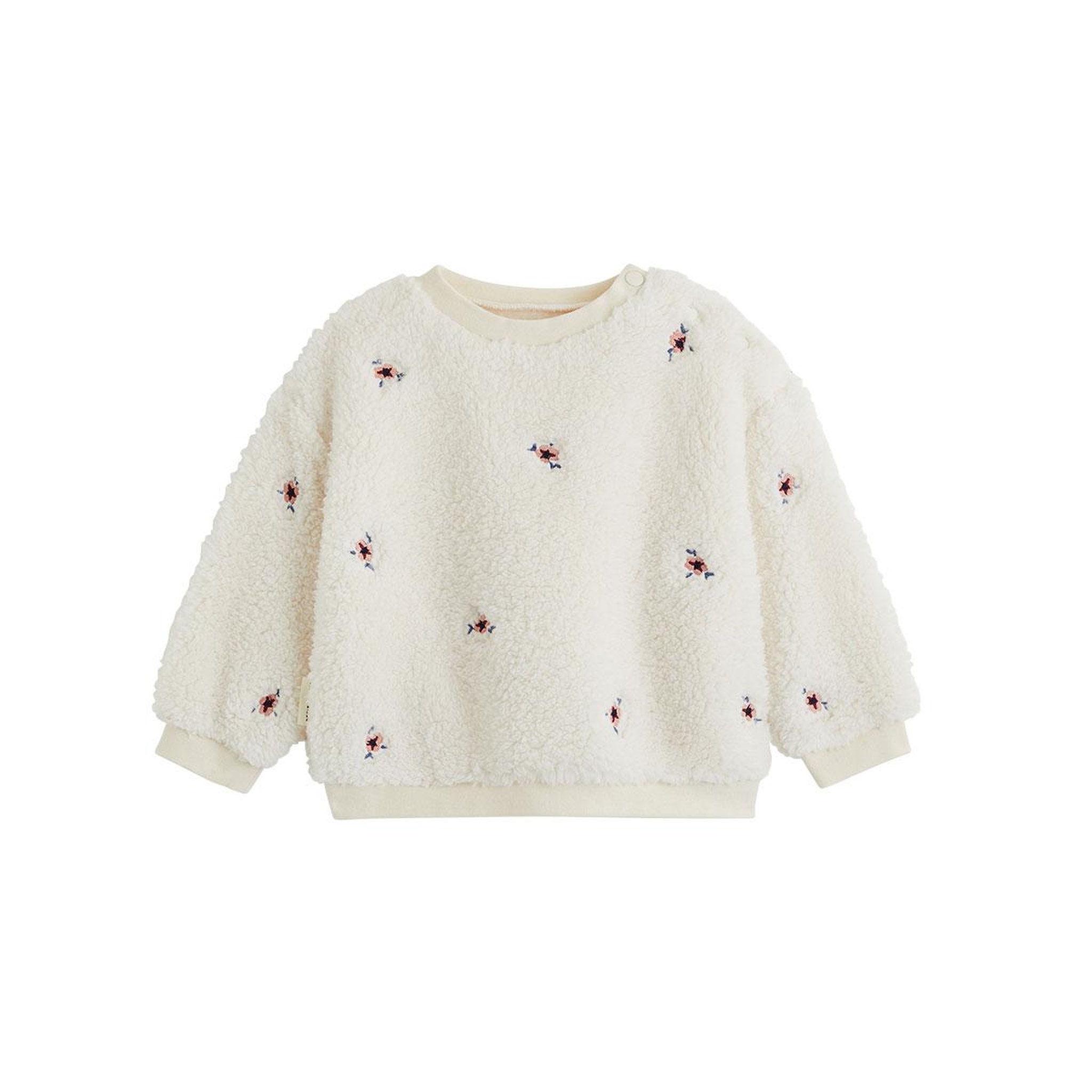PETIT BEGUIN Sweat-shirt bébé en sherpa cléo. Coloris disponibles : Beige