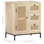 Voir la diapositive 6 : VIDAXL Buffet 60x35x70 cm Bois de manguier massif et canne naturelle