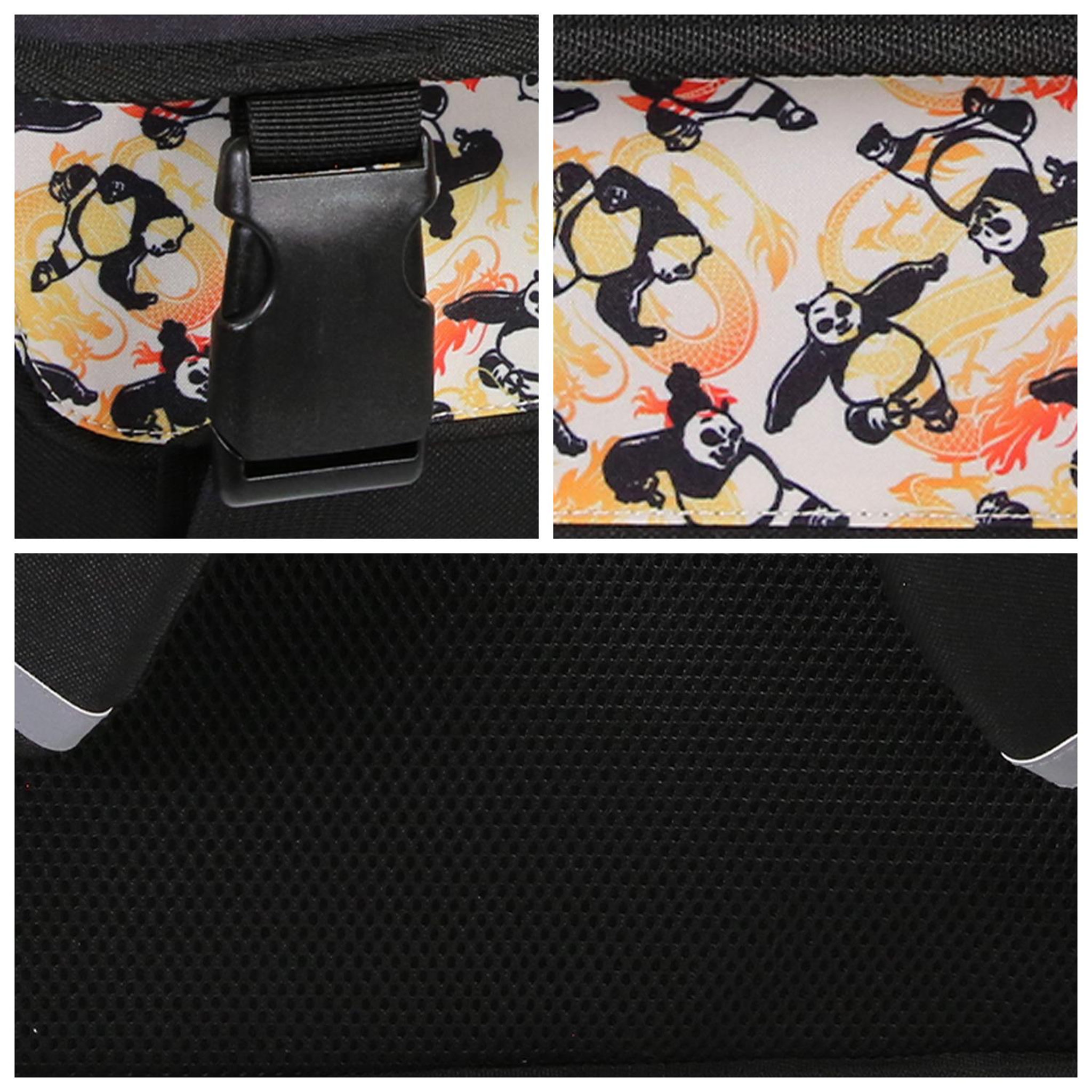 Voir la diapositive 6 : Bagtrotter Cartable Scolaire Primaire 38cm Kung Fu Panda Noir  2 Compartiments - Bagtrotter