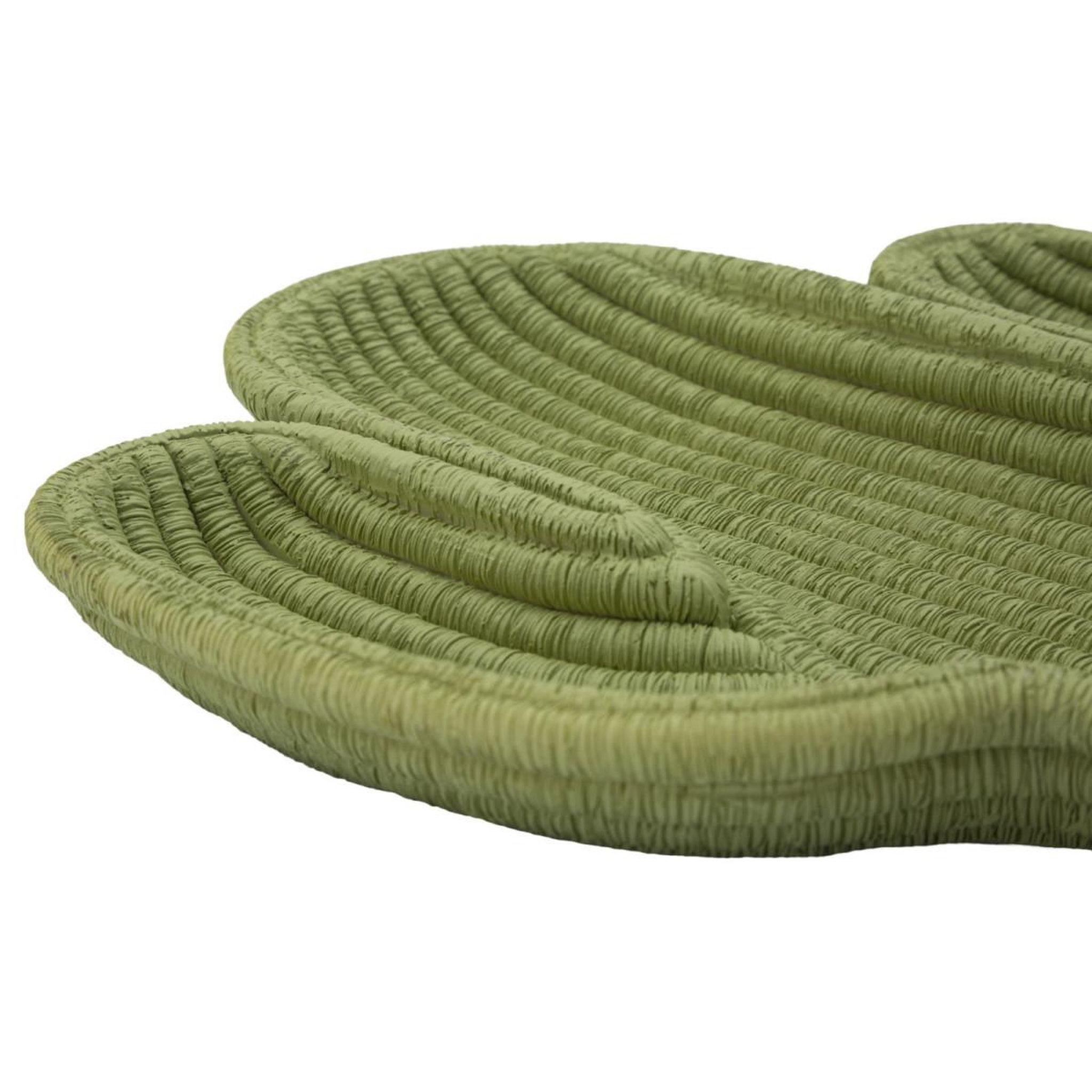 Voir la diapositive 4 : Paris Prix Plateau déco en résine  cactus  34cm vert