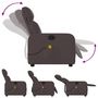 Voir la diapositive 5 : VIDAXL Fauteuil de massage inclinable Marron fonce Tissu