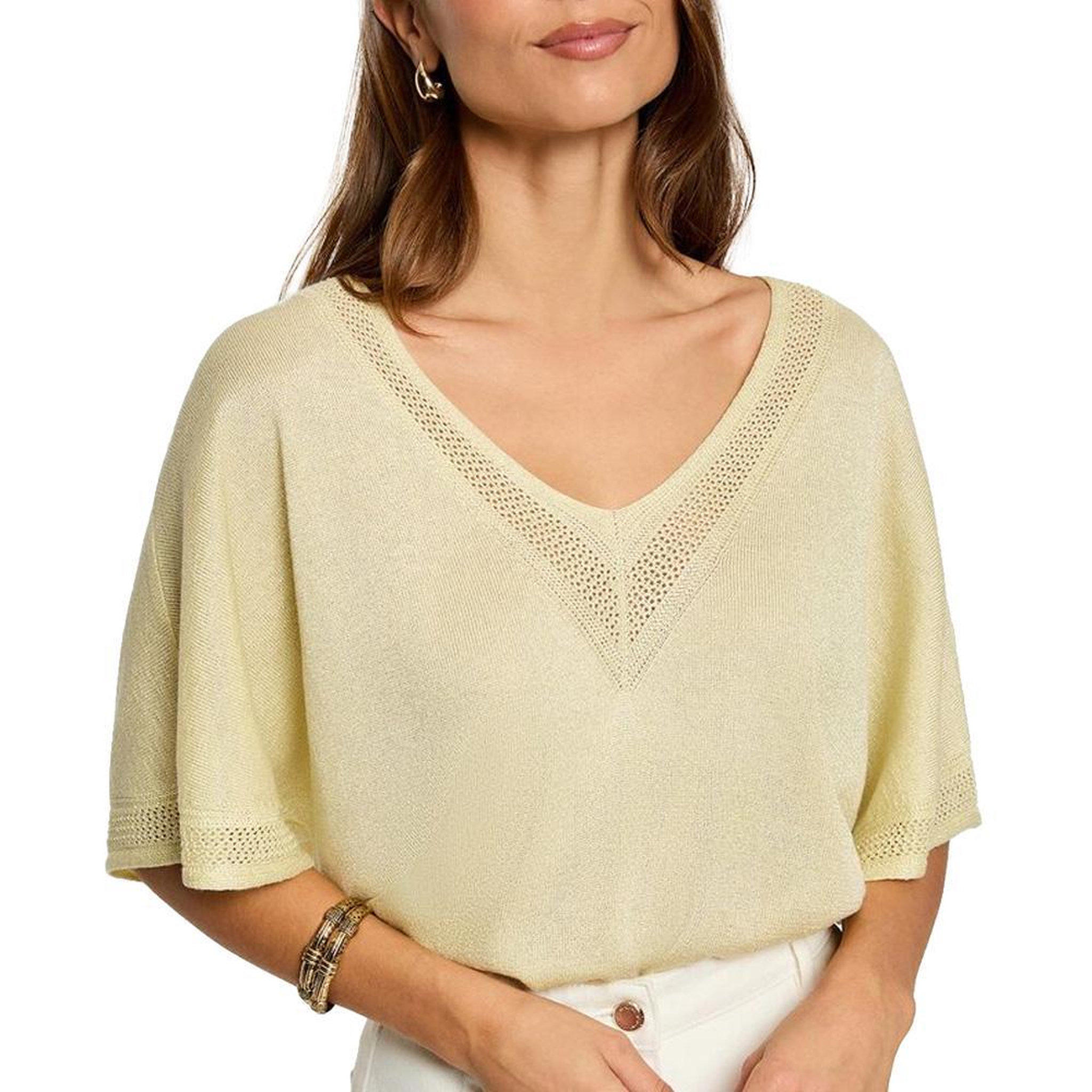 MORGAN Pull Jaune Femme Morgan MCHRIS. Coloris disponibles : Jaune