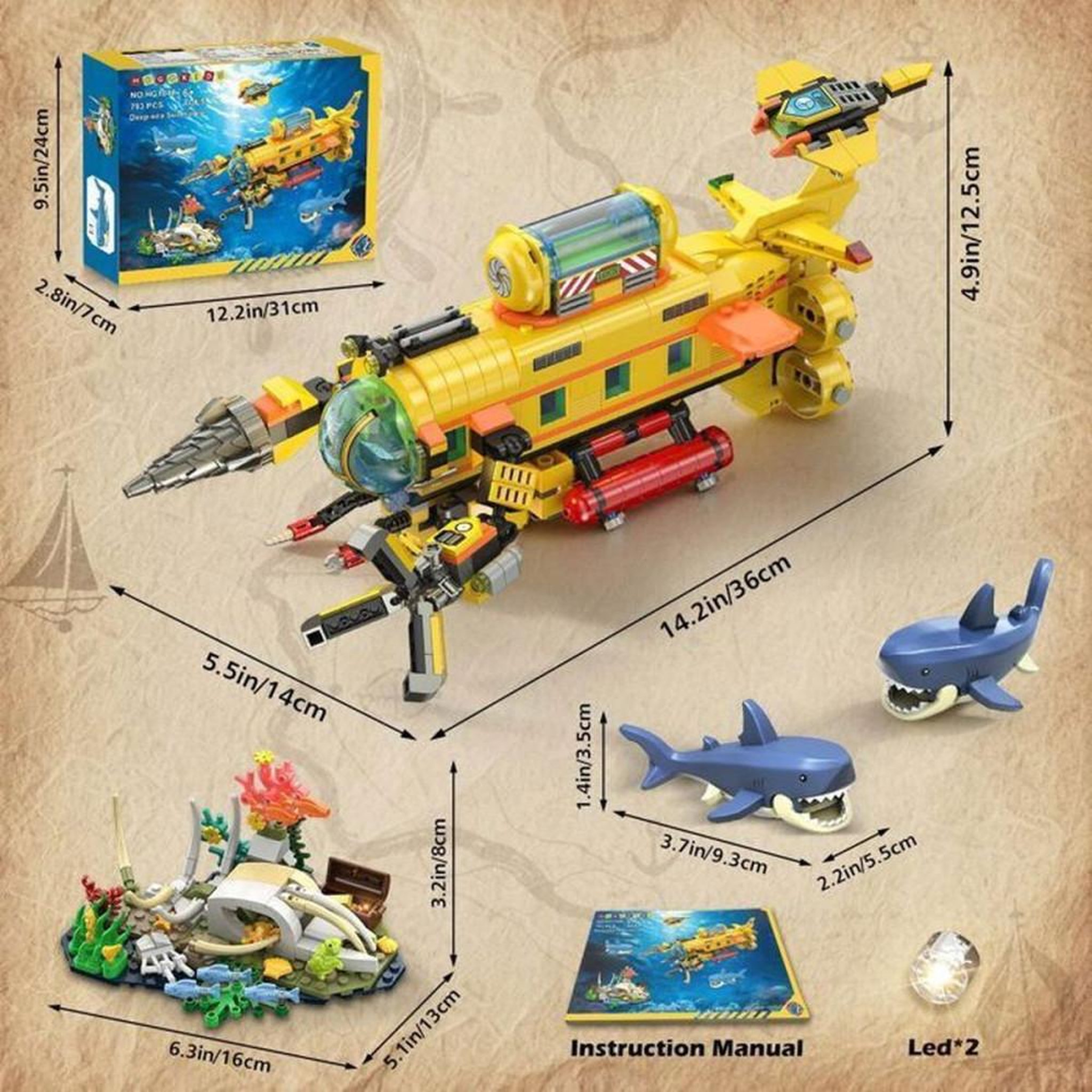Voir la diapositive 6 : Coffret de construction Caserne de pompiers 775 pièces pour enfants 6+ avec lumières LED, base à deux étages et figurines