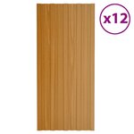 VIDAXL Panneaux de toiture 12 pcs acier galvanise naturel 100x45 cm