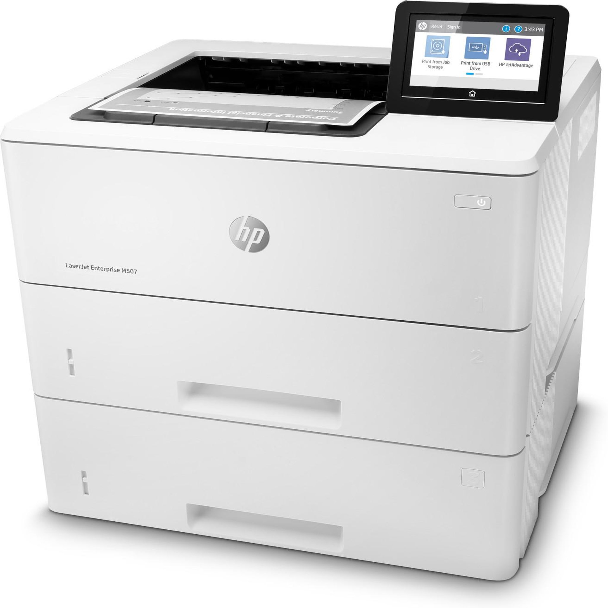 Voir la diapositive 3 : HP HP LaserJet Enterprise M507x Drucker s w (1PV88A B19)
