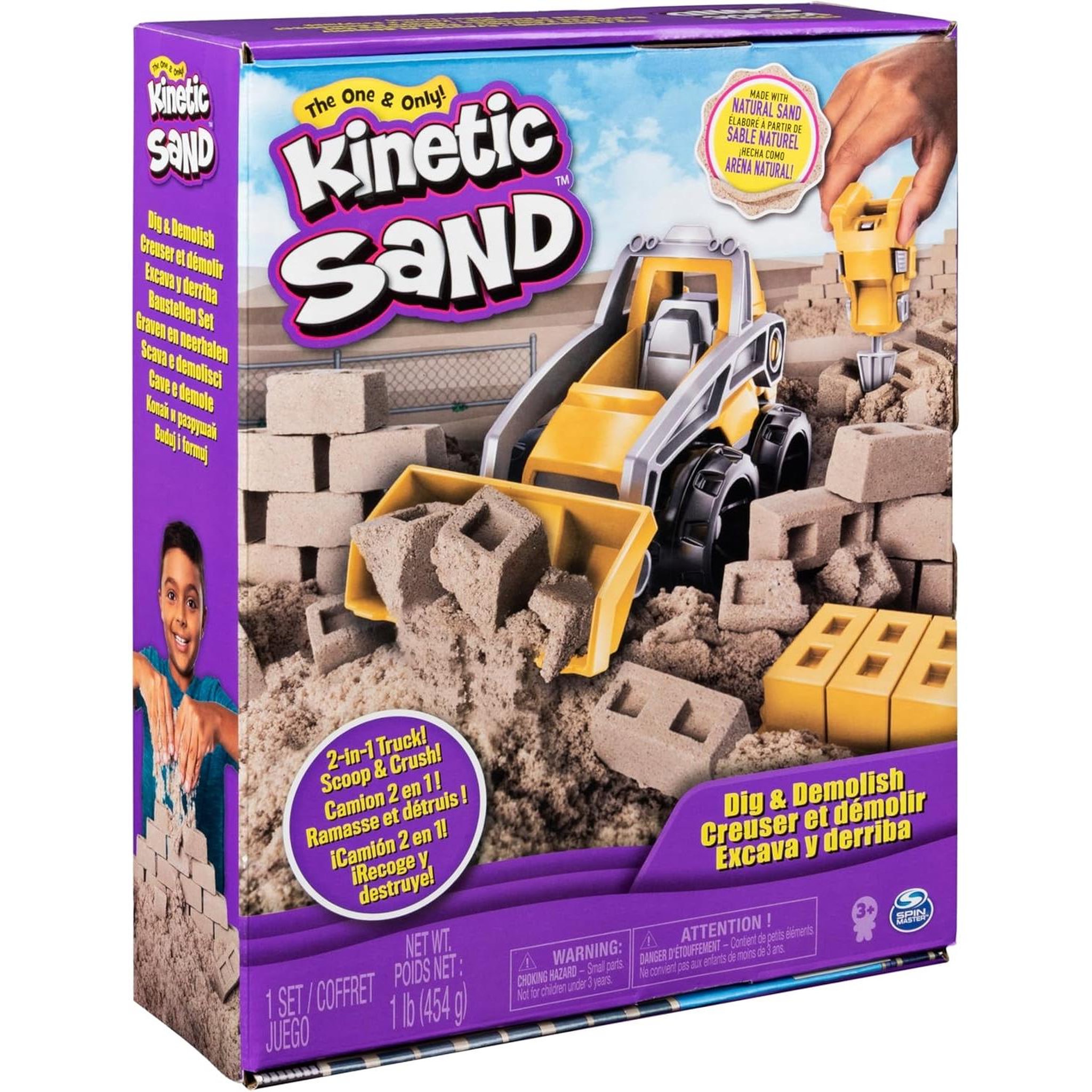 Voir la diapositive 6 : SPIN MASTER Sable cinétique - Creuser et démolir (454g)