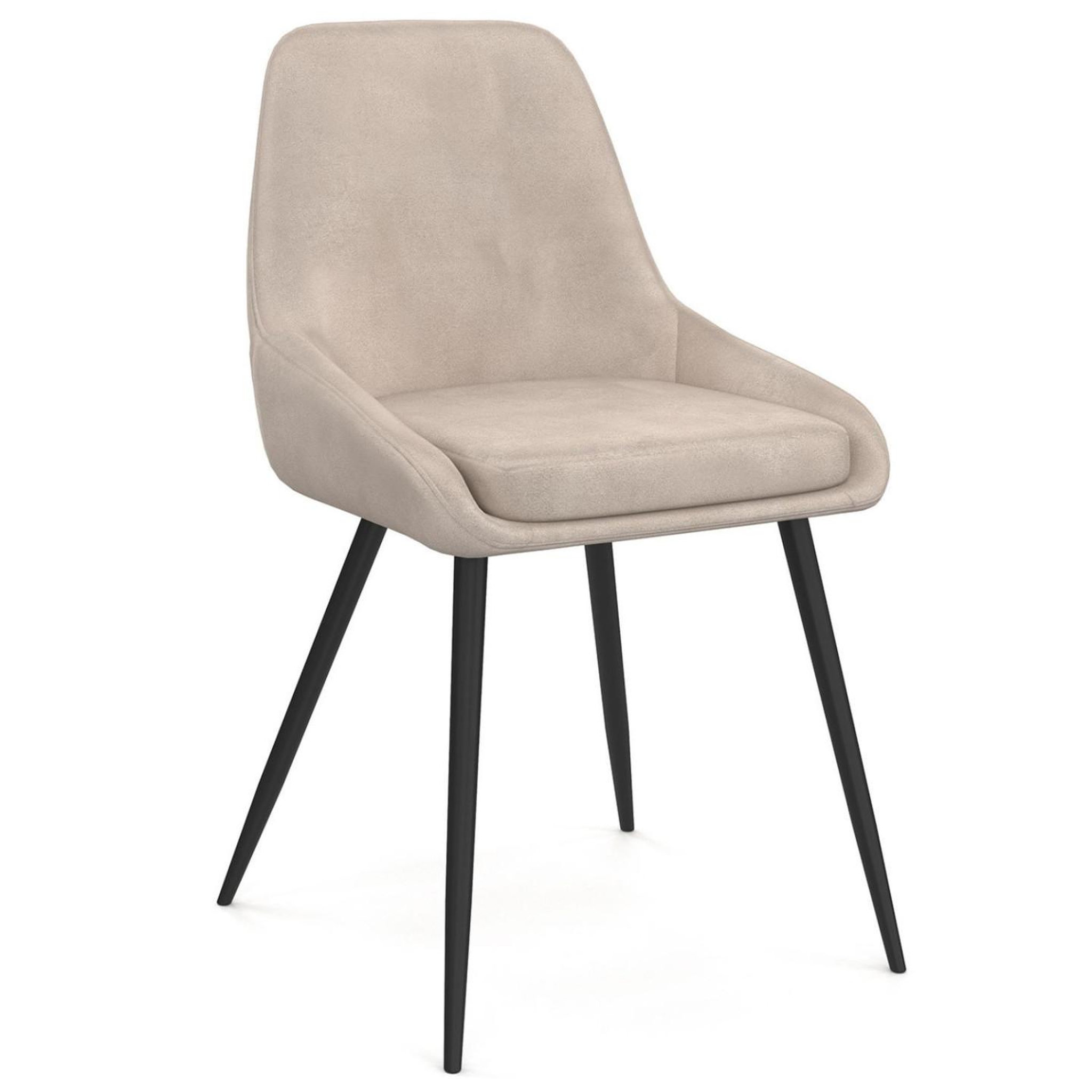 Voir la diapositive 3 : ID MARKET Lot de 6 chaises thalya en velours taupe avec accoudoirs