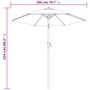 Voir la diapositive 6 : VIDAXL Parasol Taupe 200x224 cm Aluminium