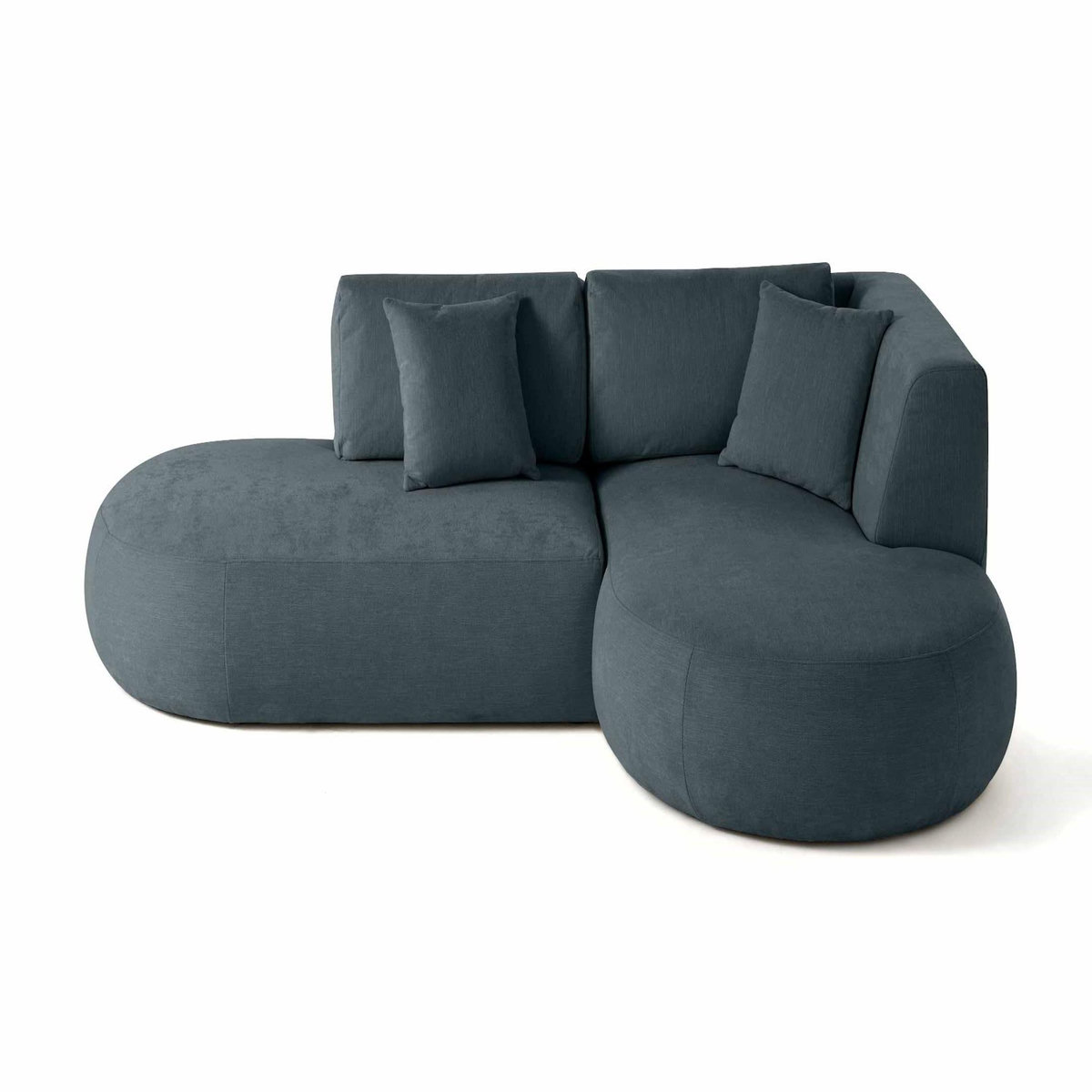 LISA DESIGN Santorini - canapé modulable d'angle droit - 4 places - en tissu texturé