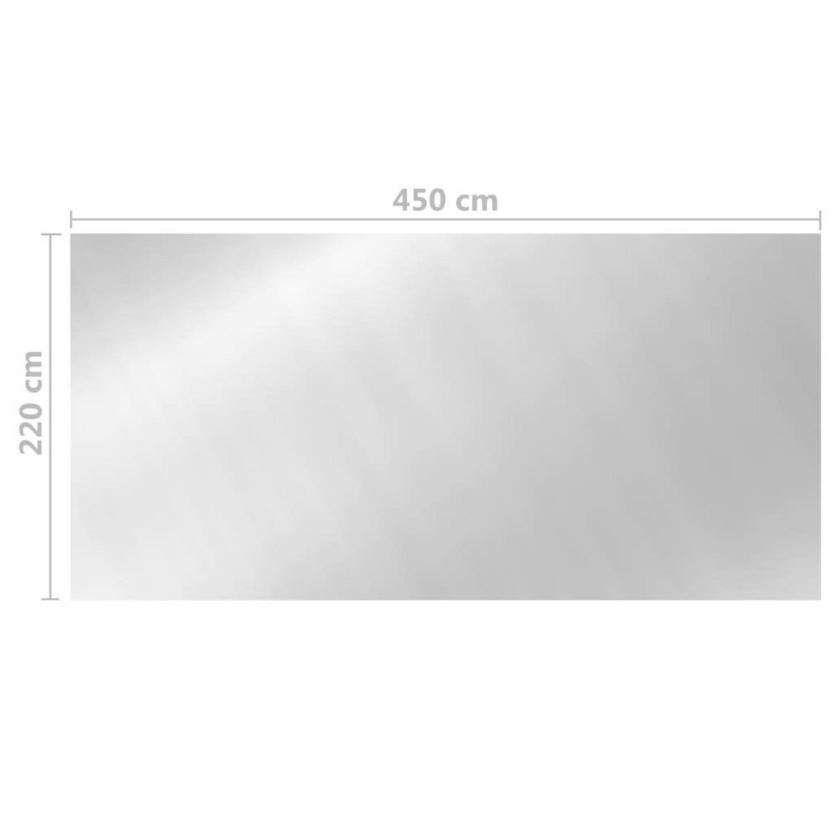 VIDAXL Couverture de piscine Argente 450x220 cm PE