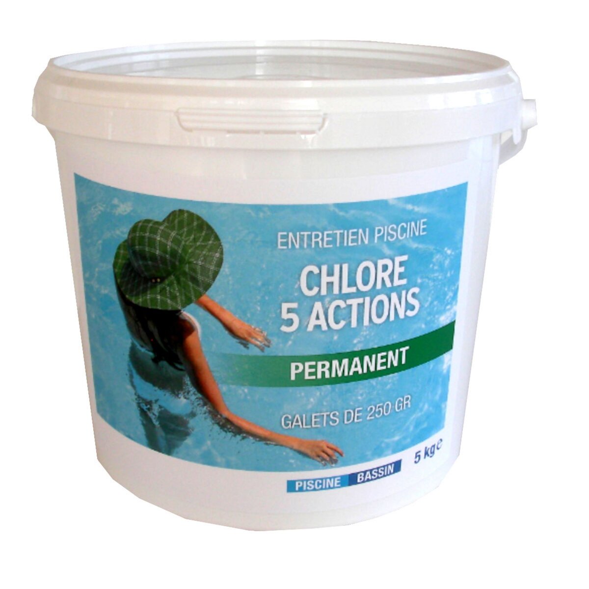 Chlore multi-Actions 250 grs en 5 kg pour piscine
