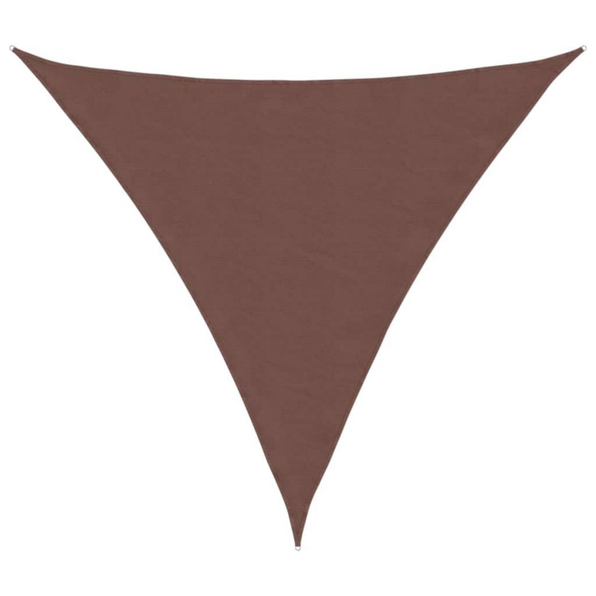VIDAXL Voile de parasol tissu oxford triangulaire 6x6x6 m marron