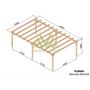 Voir la diapositive 2 : JARDIDECO Pergola en bois lamellé-collé Marseille 800 x 500 cm - Maderland