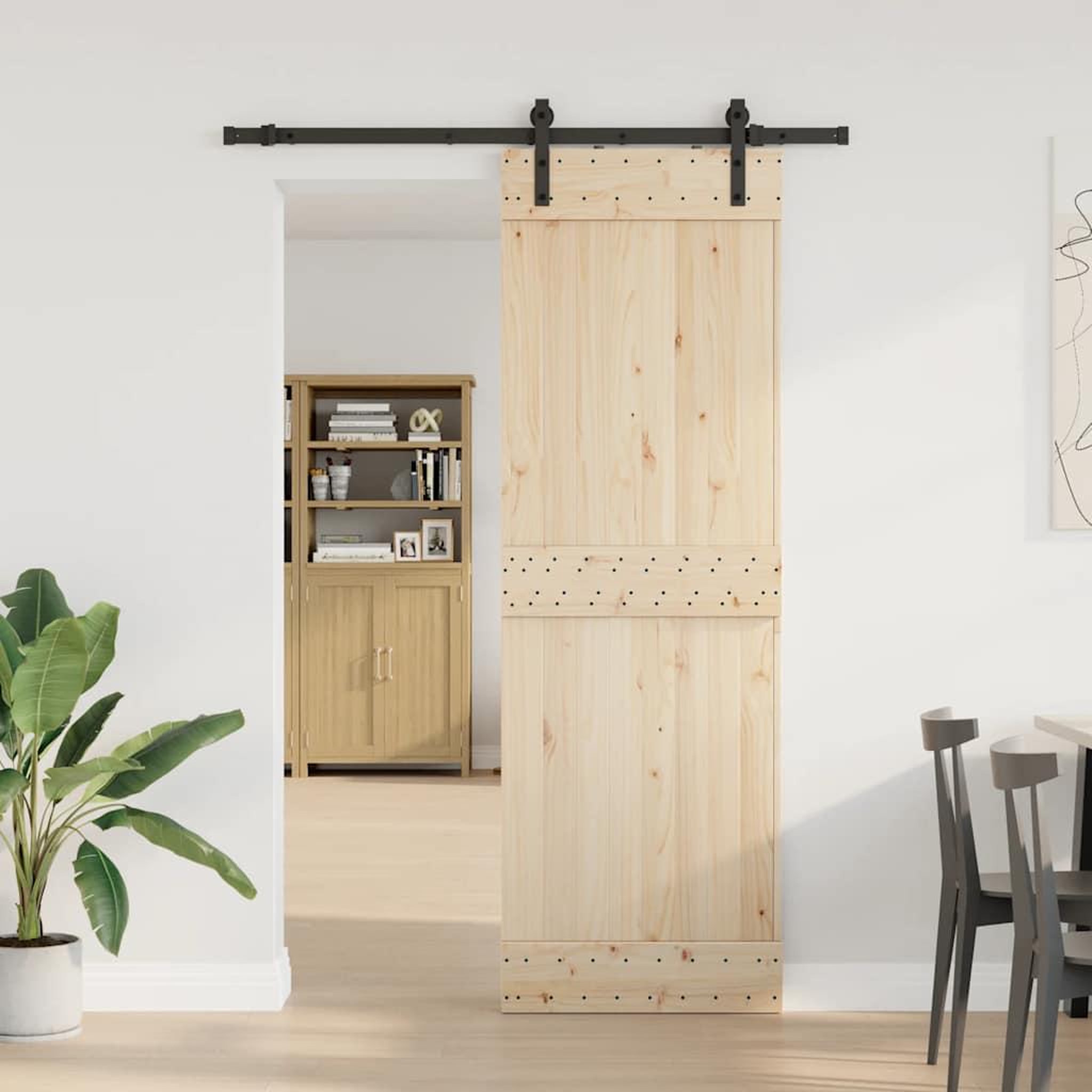 Voir la diapositive 3 : VIDAXL Kit de quincaillerie de porte coulissante 152,5 cm acier noir