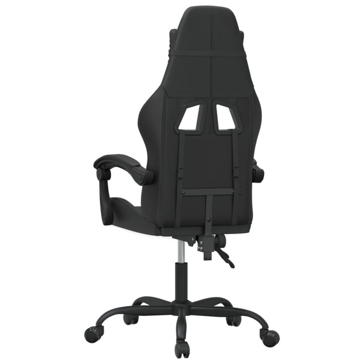 VIDAXL Chaise de jeu pivotante Noir Similicuir