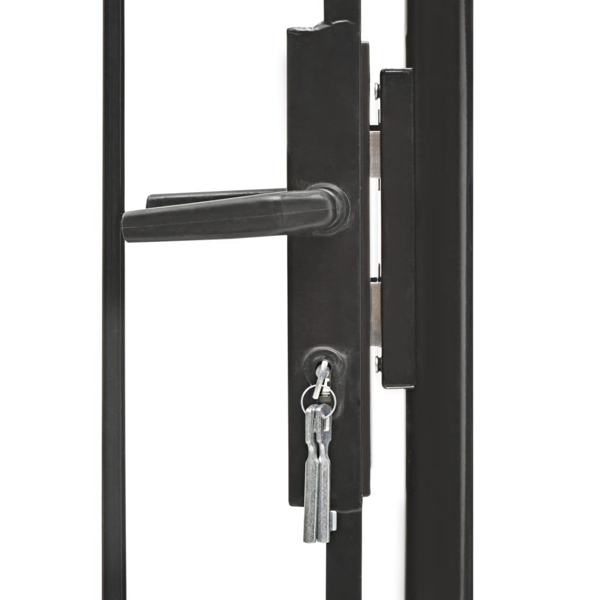 Voir la diapositive 3 : VIDAXL Portail de jardin Acier 1 x 1,75 m Noir