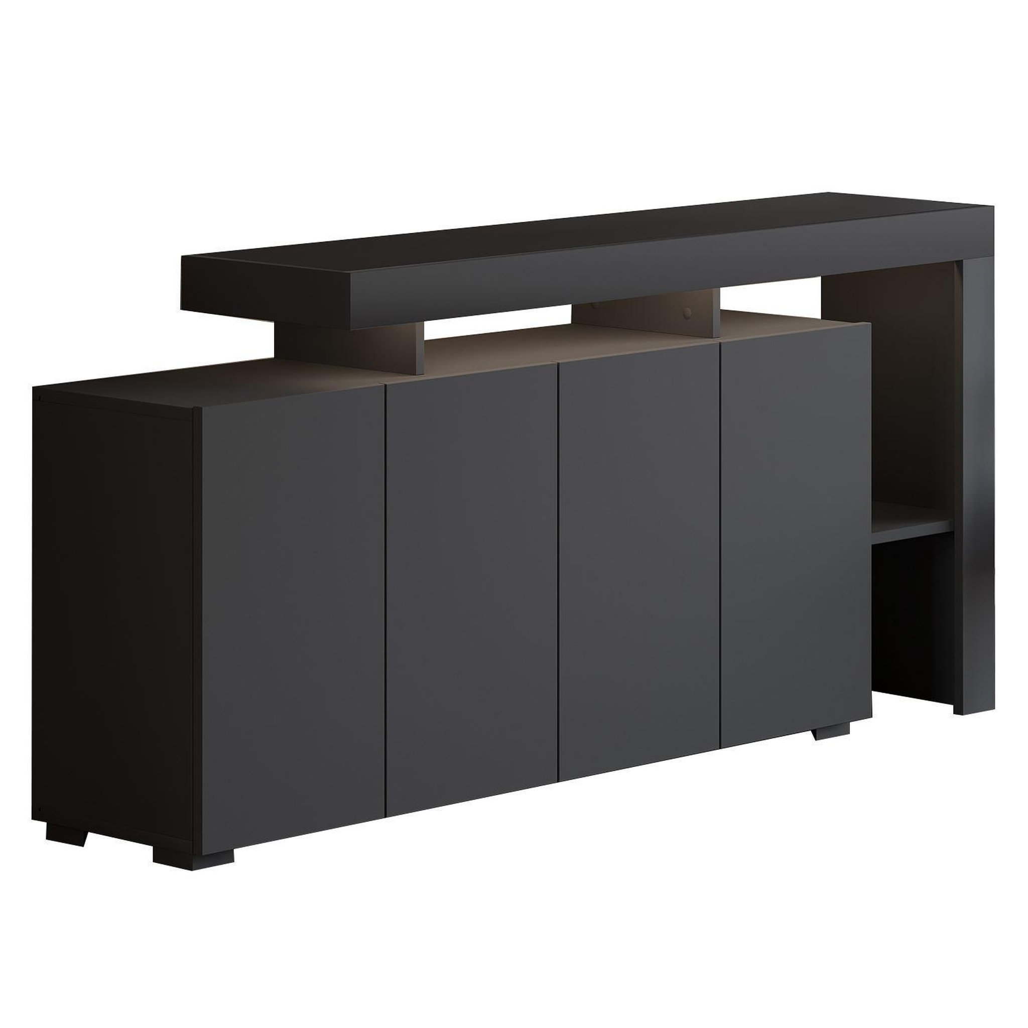 Habitat et Jardin Buffet en bois  beliz  - 170 x 35 x 80 cm - anthracite
