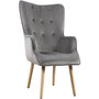Voir la diapositive 1 : Habitat et Jardin Fauteuil style scandinave velours  Odense  - 73 x 81 x 92.5 cm - 1 place - Gris