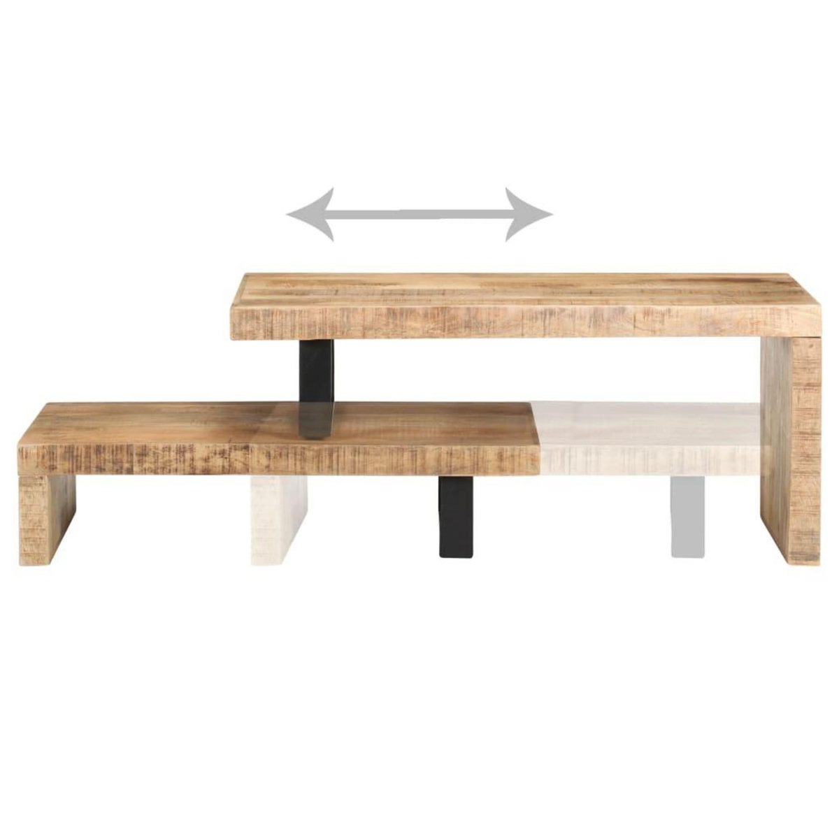 VIDAXL Ensemble de table basse 2 pcs Bois de manguier massif