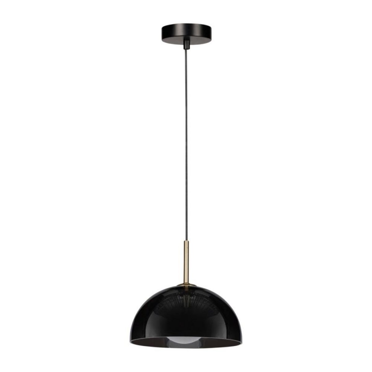 OSTARIA Suspension verre LUMEA noire et dorée