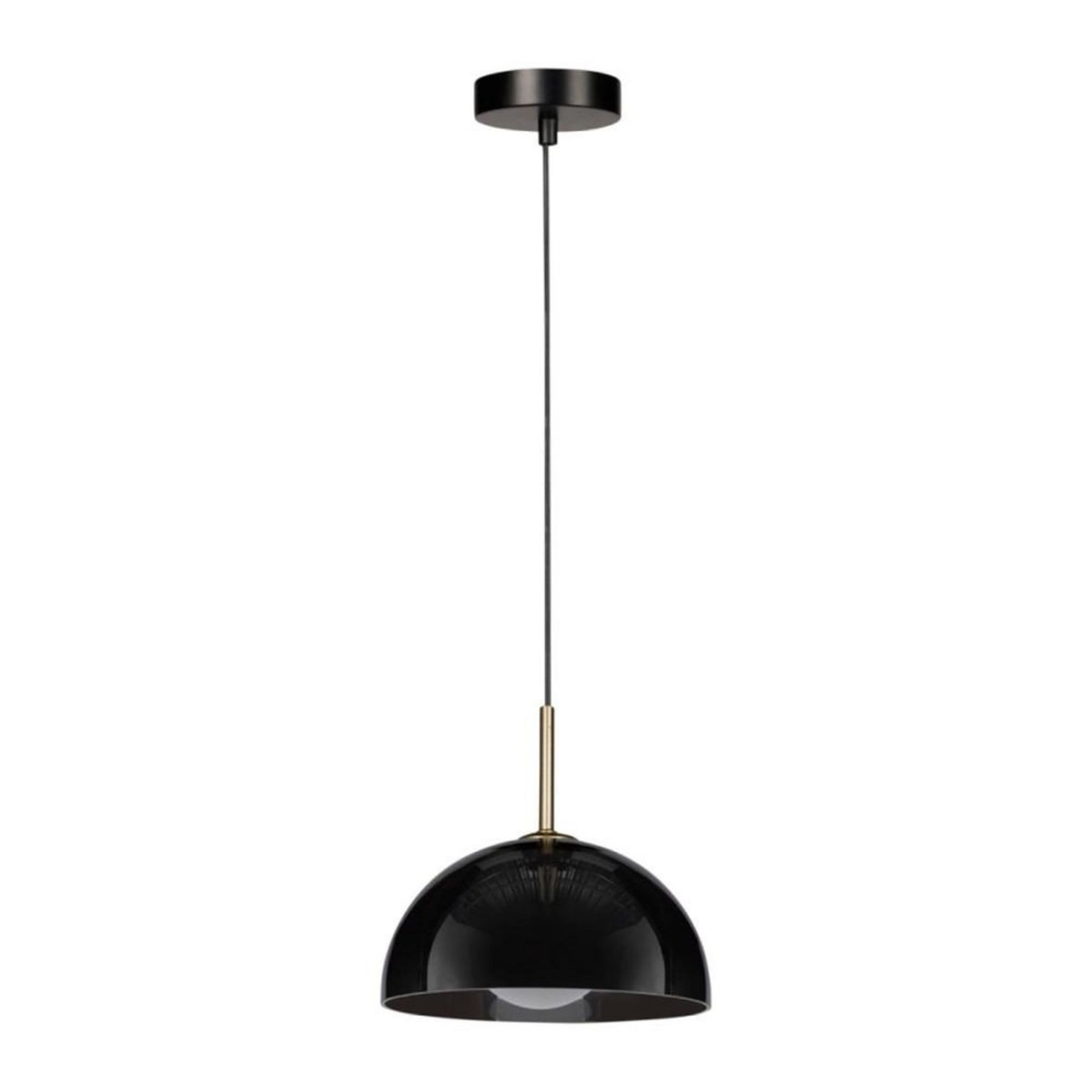 OSTARIA Suspension verre LUMEA noire et dorée