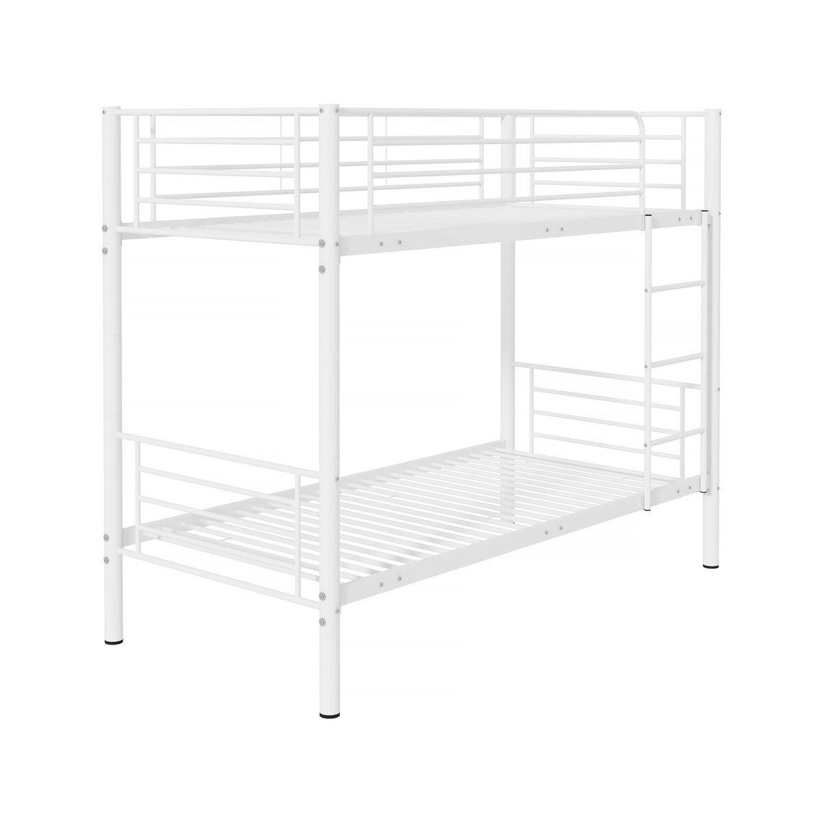 Habitat et Jardin Lit superposé  ADAM  -  90 x 190 cm - Métal - Blanc