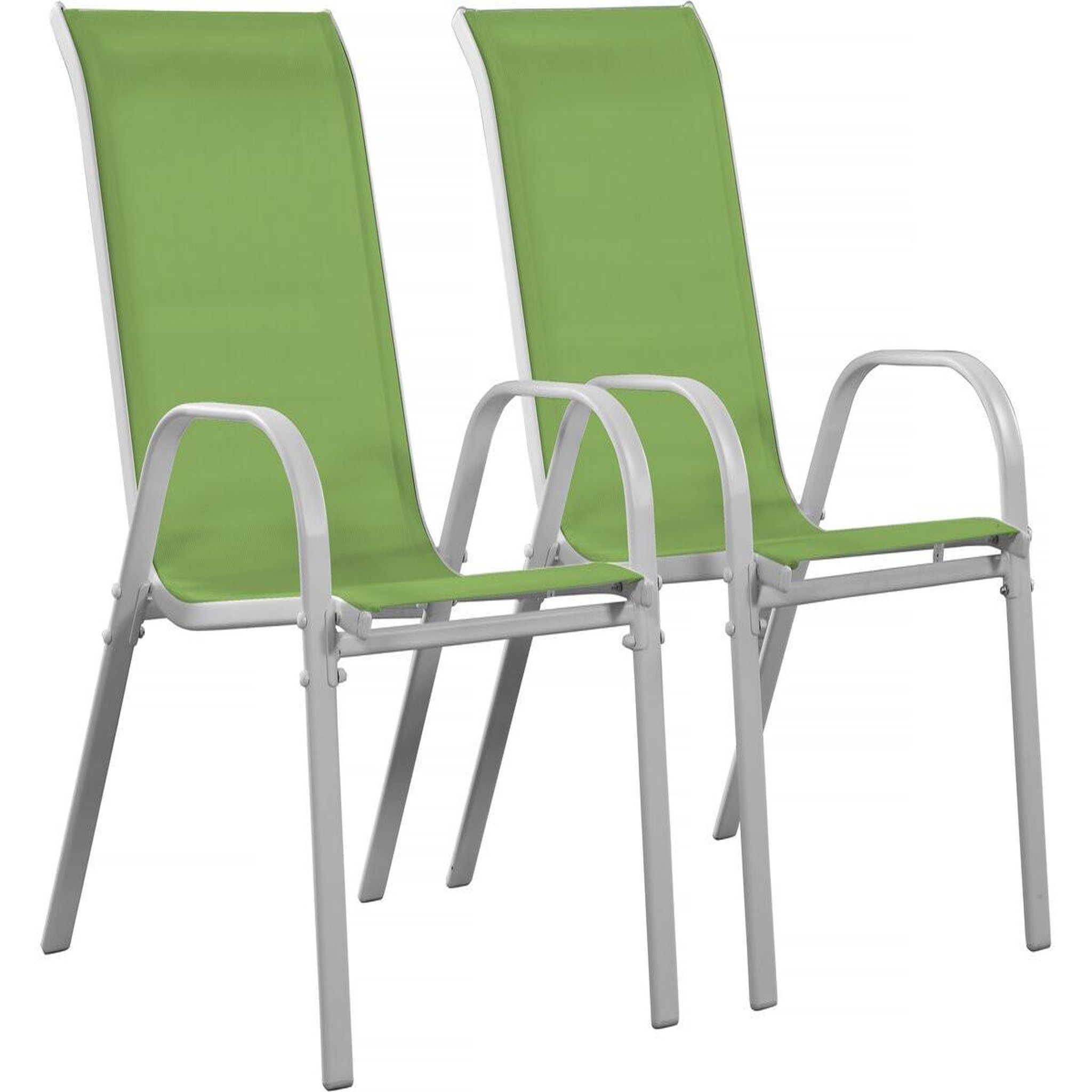 Voir la diapositive 1 : Habitat et Jardin Fauteuil jardin Textilène  Cordoba  - Phoenix - Vert - Lot de 2