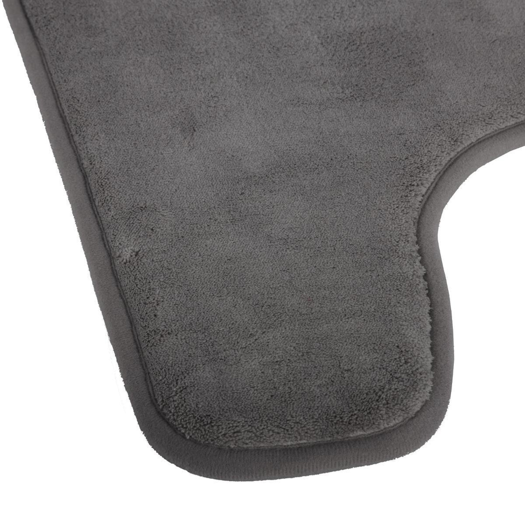 Voir la diapositive 2 : FIVE Tapis contour wc  mémoire  48x48cm gris